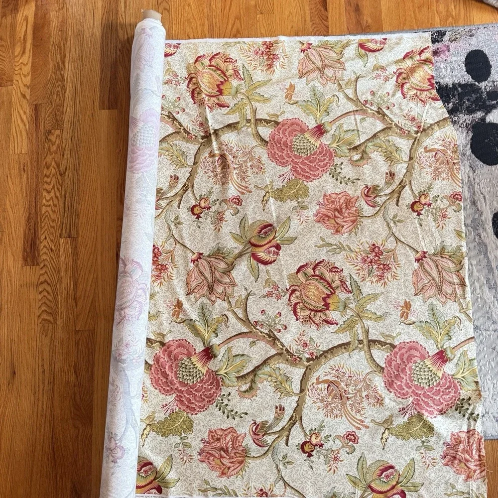 Vintage Richloom Jacobean Floral Fabric 25 Yds‎ 55